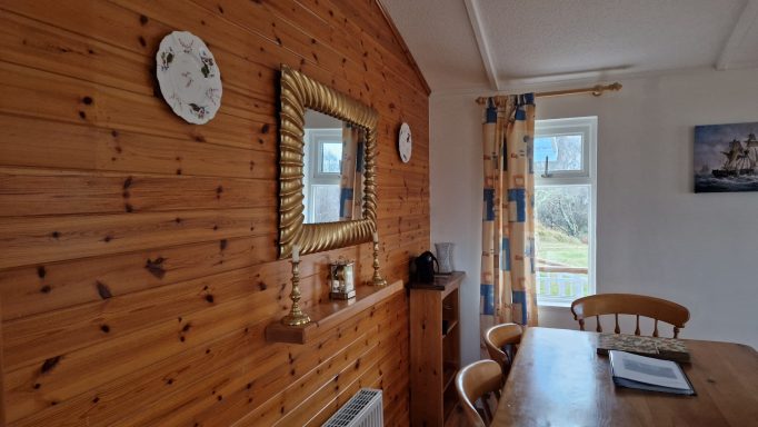 dining area of open plan sitting area